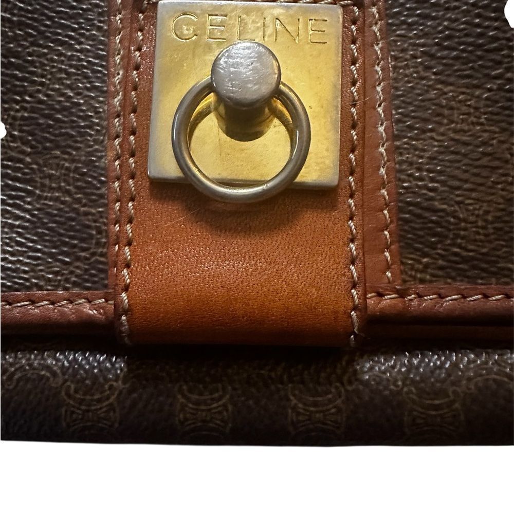 Celine Macadam Brown Leather Shoulder Bag - Picture 4 of 15